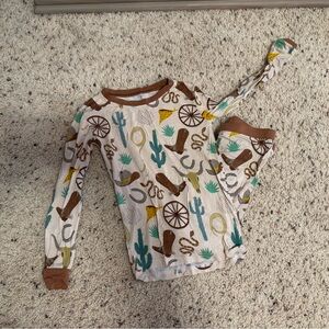 Kids Western-Themed Long Sleeve Pajamas
